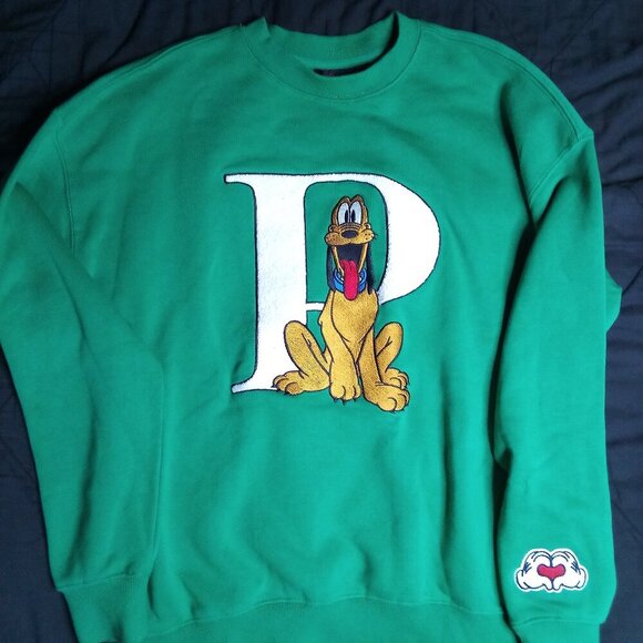 Disney x Forever21 Pluto Chenille Embroidered Crewneck Sweatshirt - Picture 2 of 7